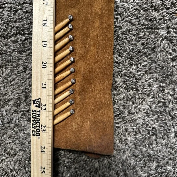 Cripple Creek Golden Tan Suede Leather Fringe Jacket Size Small Western - Picture 7 of 10